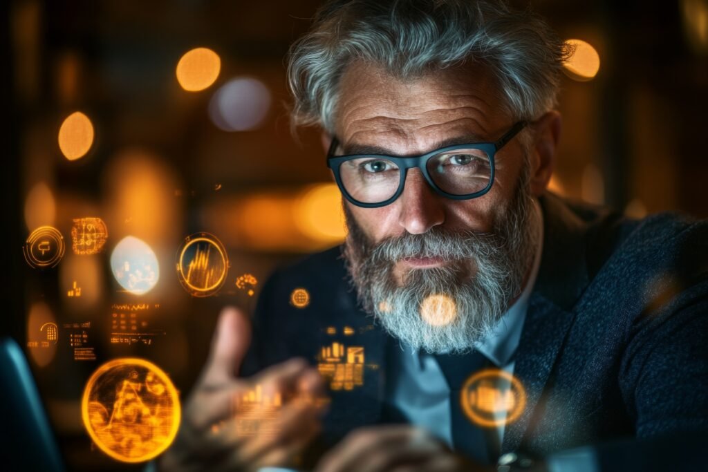 A supervisor giving performance feedback to an employee in a one-on-one meeting